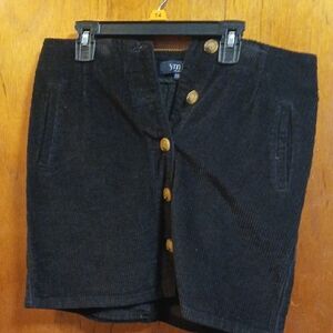 Stylish Black Corduroy Skirt